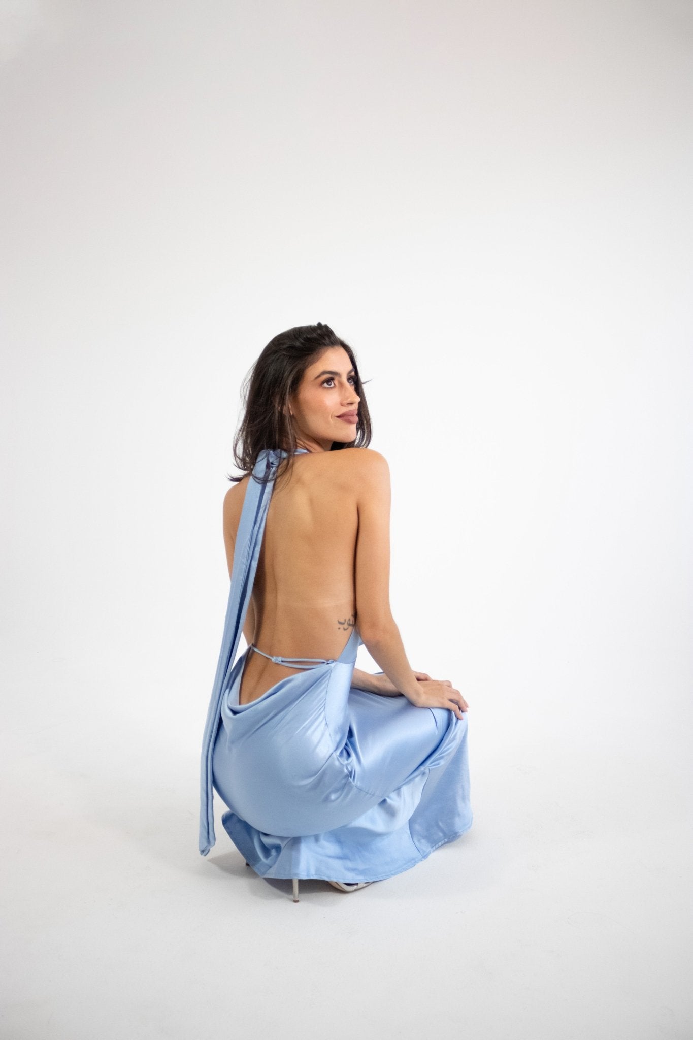 Elga - azul - Lend the Trend renta de vestidos mexico