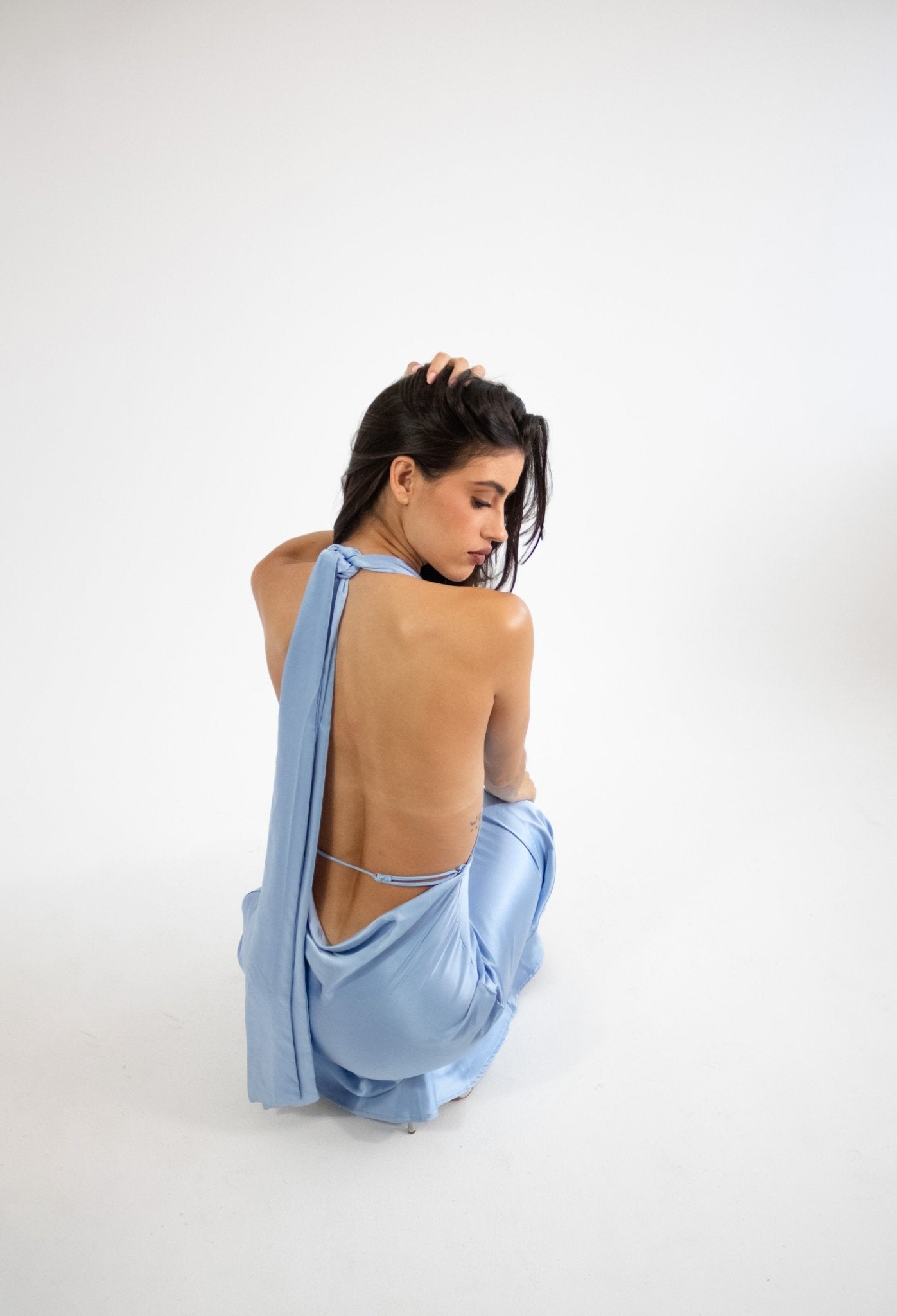 Elga - azul - Lend the Trend renta de vestidos mexico