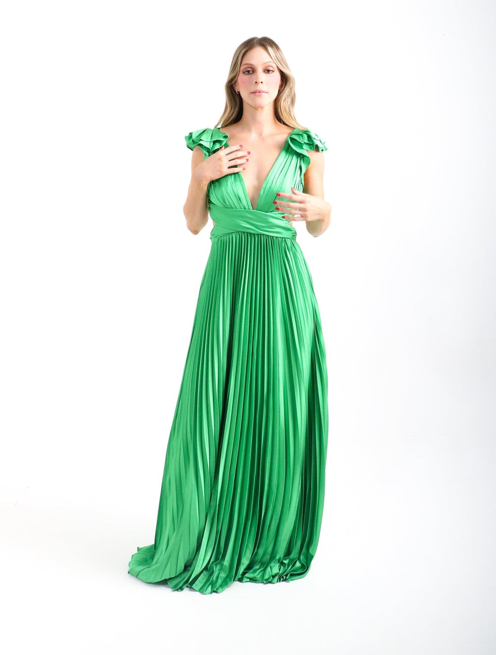 Emilia - verde - Lend the Trend renta de vestidos mexico