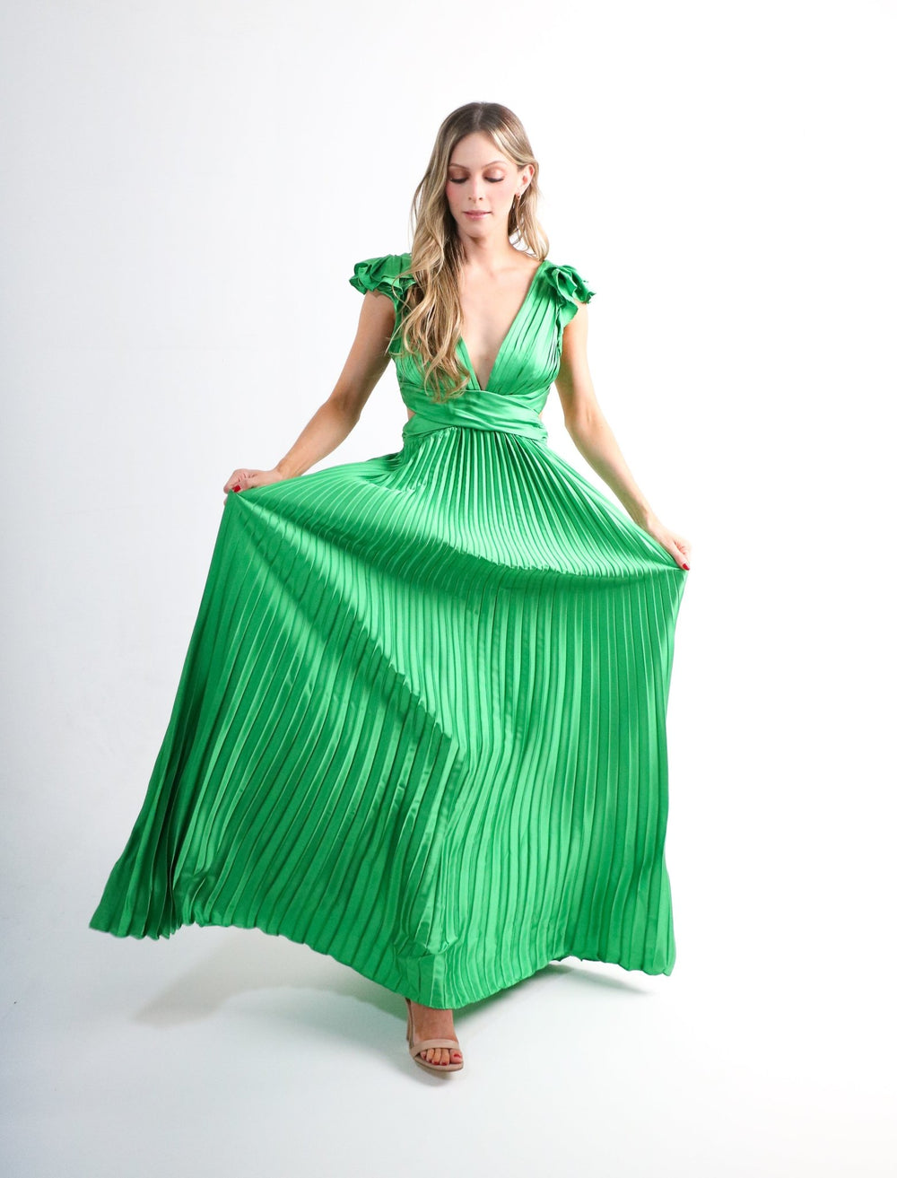 Emilia - verde - Lend the Trend renta de vestidos mexico