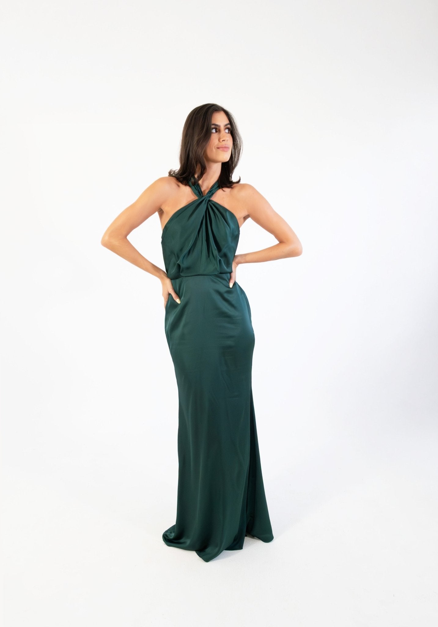 Erin - verde esmeralda venta - Lend the Trend renta de vestidos mexico