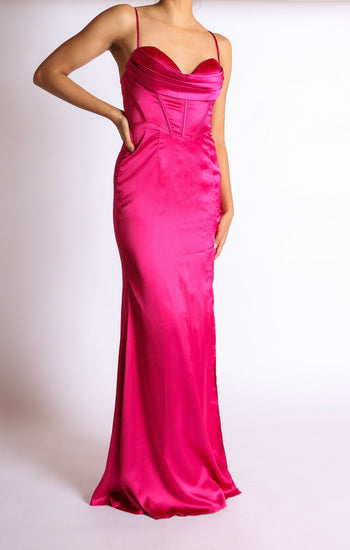 Evelyn - rosa fuchsia - Lend the Trend renta de vestidos mexico