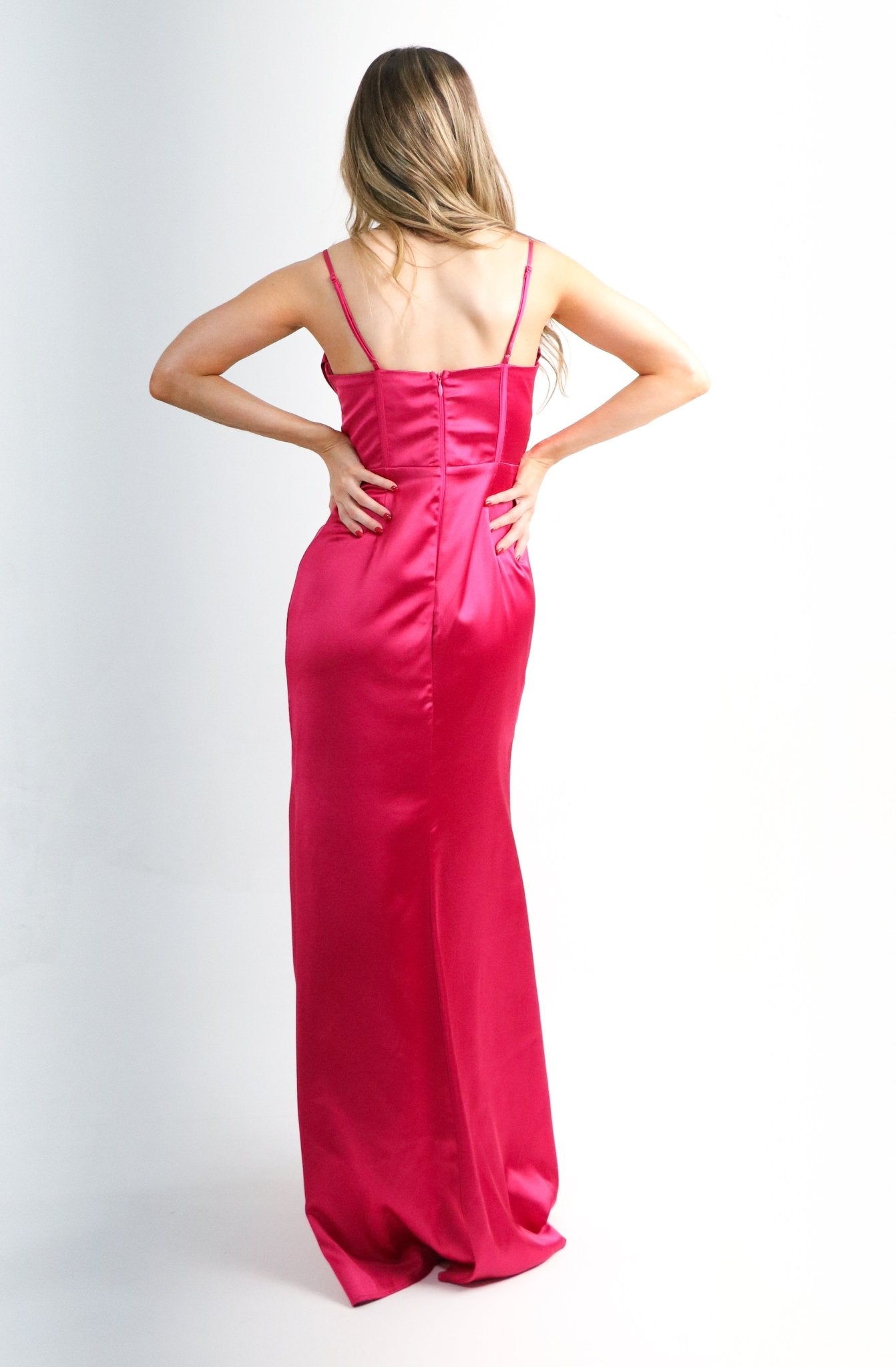 Evelyn - rosa fuchsia venta - Lend the Trend renta de vestidos mexico