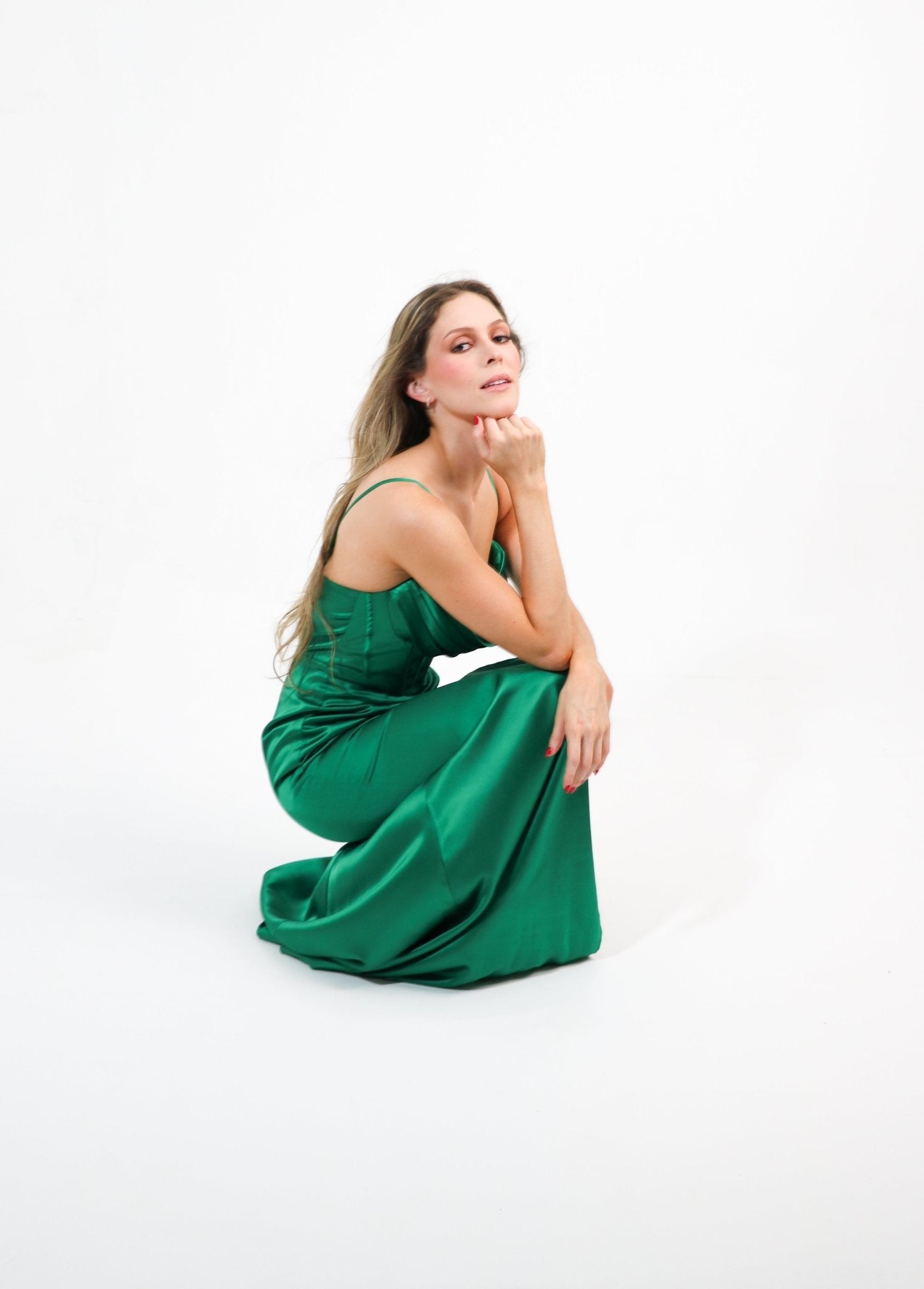 Evelyn - verde - Lend the Trend renta de vestidos mexico