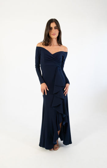 Hannia - azul venta - Lend the Trend renta de vestidos mexico