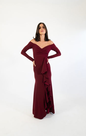 Hannia - rojo - Lend the Trend renta de vestidos mexico