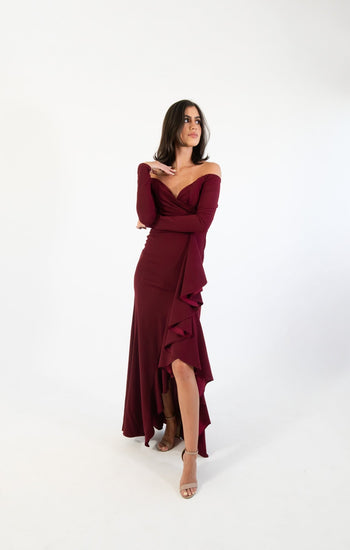 Hannia - rojo venta - Lend the Trend renta de vestidos mexico