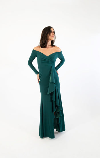 Hannia - verde venta - Lend the Trend renta de vestidos mexico