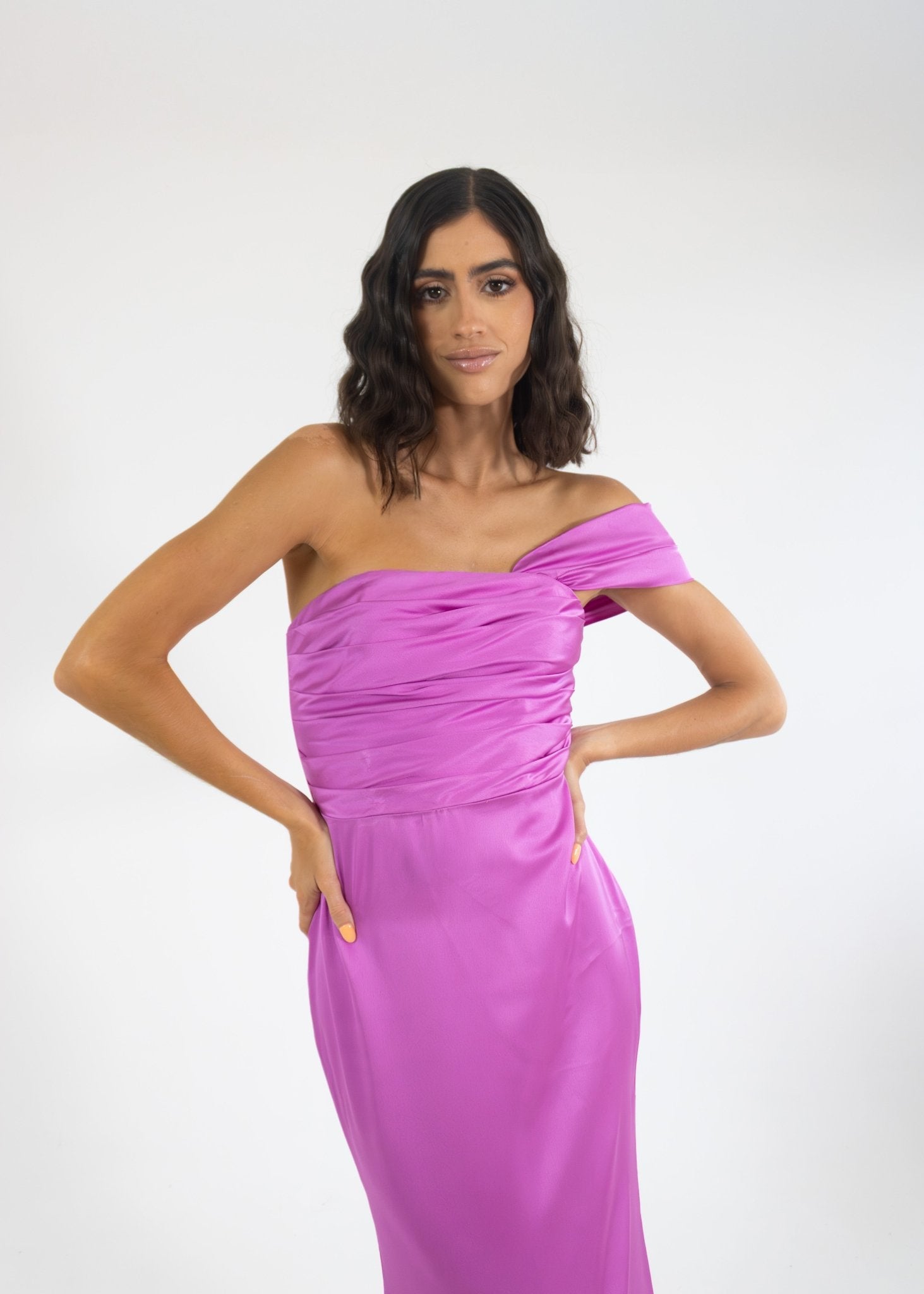 Marialy - rosa venta - Lend the Trend renta de vestidos mexico