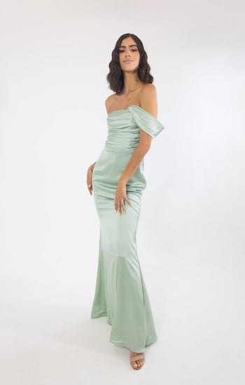 Marialy - sage - Lend the Trend renta de vestidos mexico