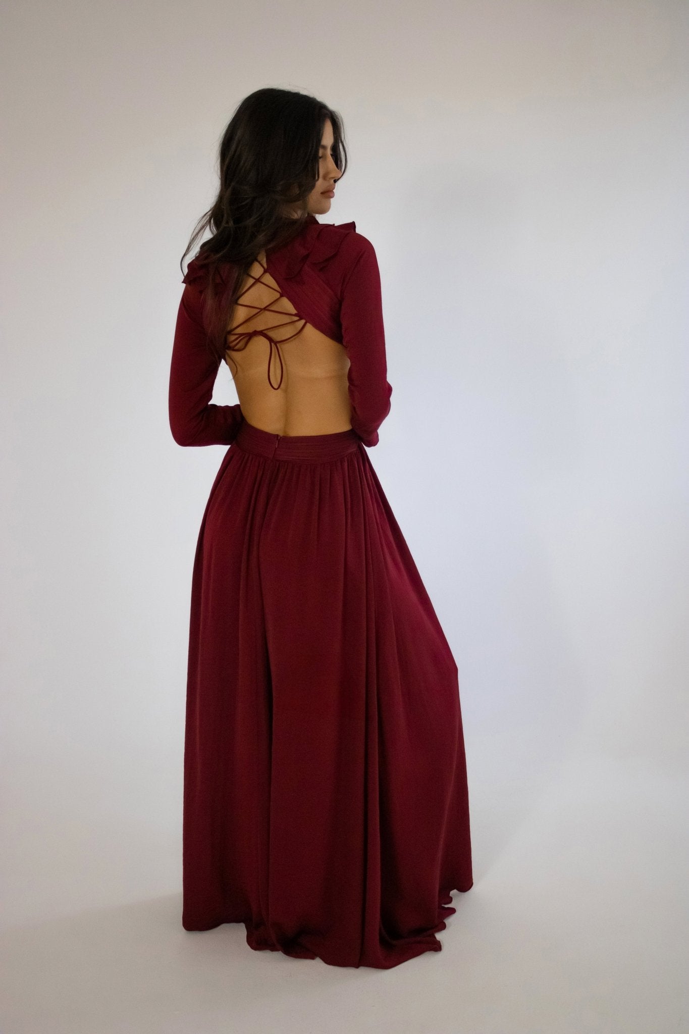 Micaela - rosa rojizo venta - Lend the Trend renta de vestidos mexico