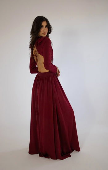 Micaela - rosa rojizo venta - Lend the Trend renta de vestidos mexico