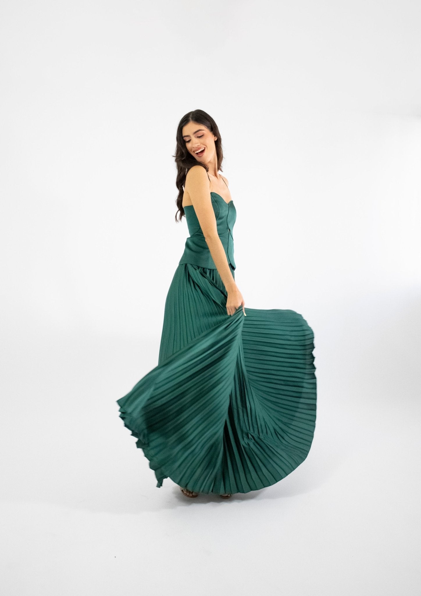 Mirra - verde venta - Lend the Trend renta de vestidos mexico