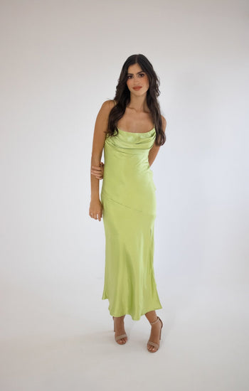 Tabata - verde lima - Lend the Trend renta de vestidos mexico