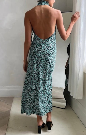 Vestido halter con espalda abierta - Ana Paula - Lend the Trend renta de vestidos mexico