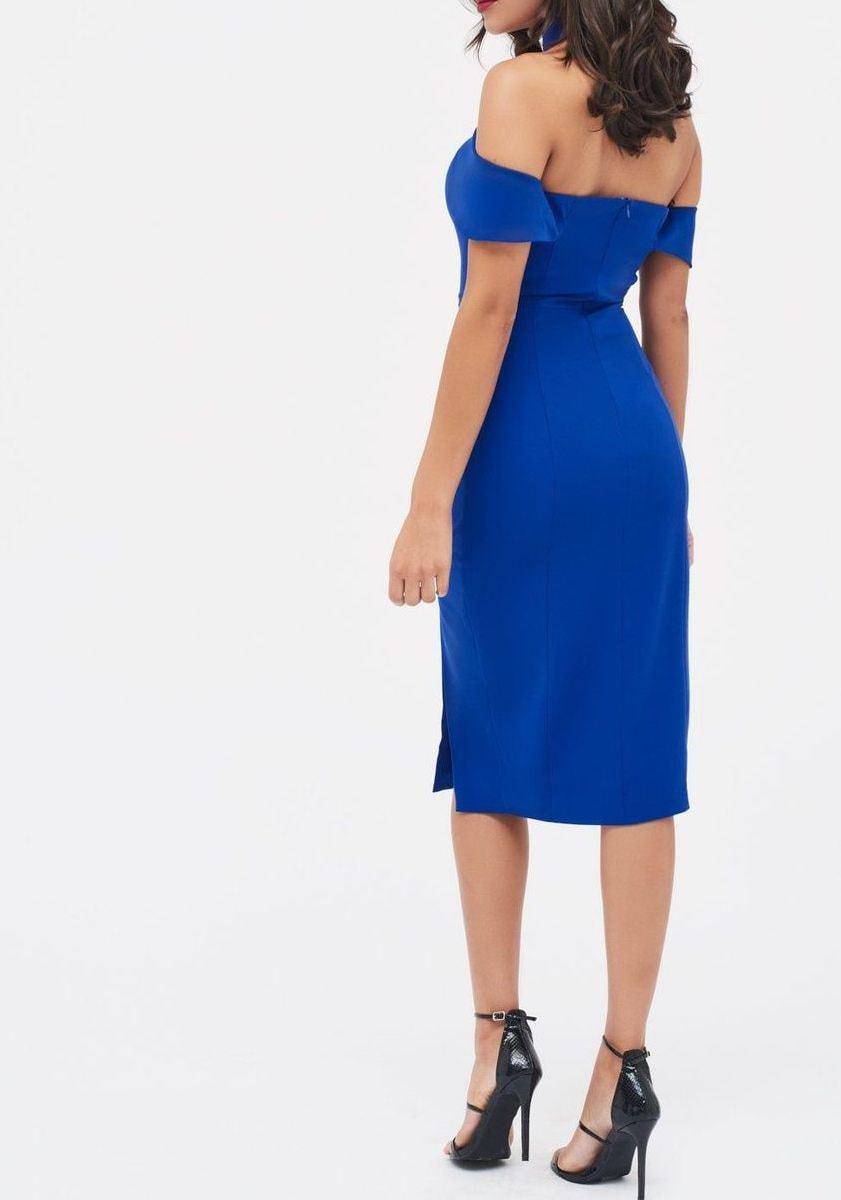 Alondra - vestido corto azul - Lend the Trend renta de vestidos mexico