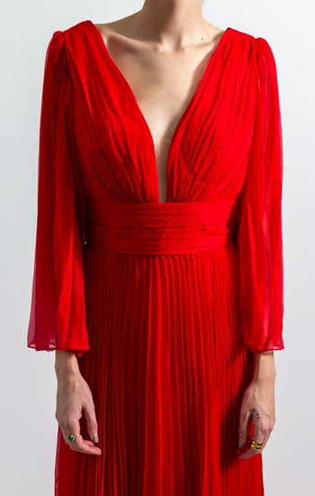 Anika - rojo - Lend the Trend renta de vestidos mexico