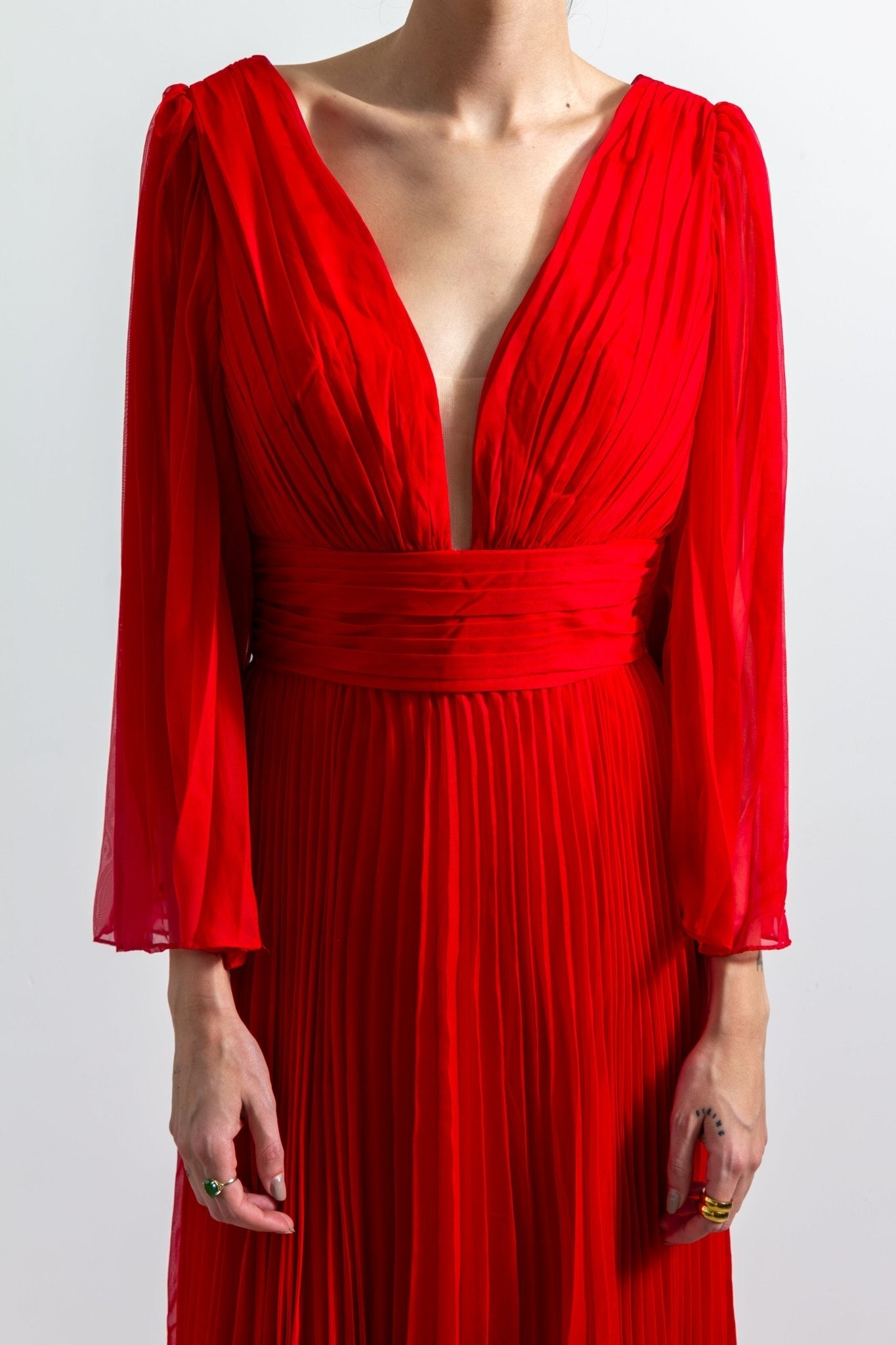 Anika - rojo venta - Lend the Trend renta de vestidos mexico