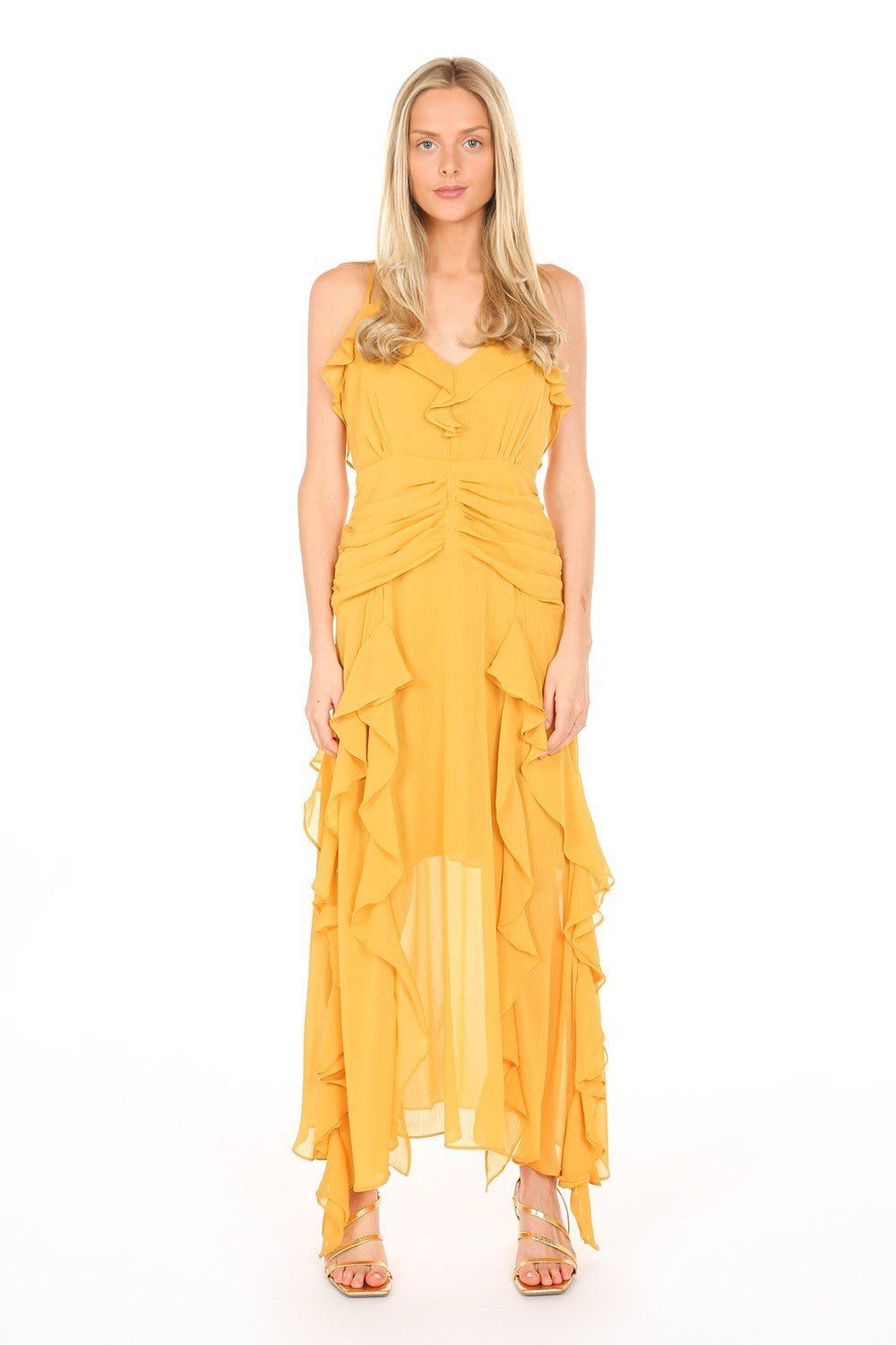 Berenice - amarillo - Lend the Trend renta de vestidos mexico