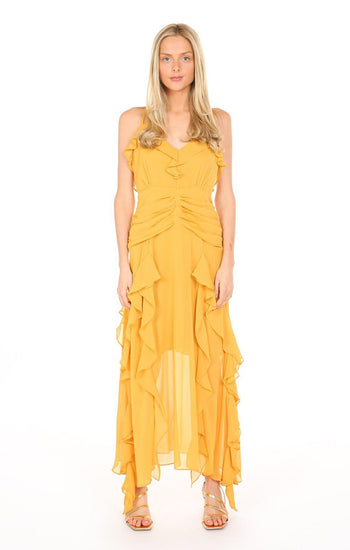 Berenice - amarillo - Lend the Trend renta de vestidos mexico