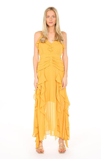 Berenice - amarillo - Lend the Trend renta de vestidos mexico