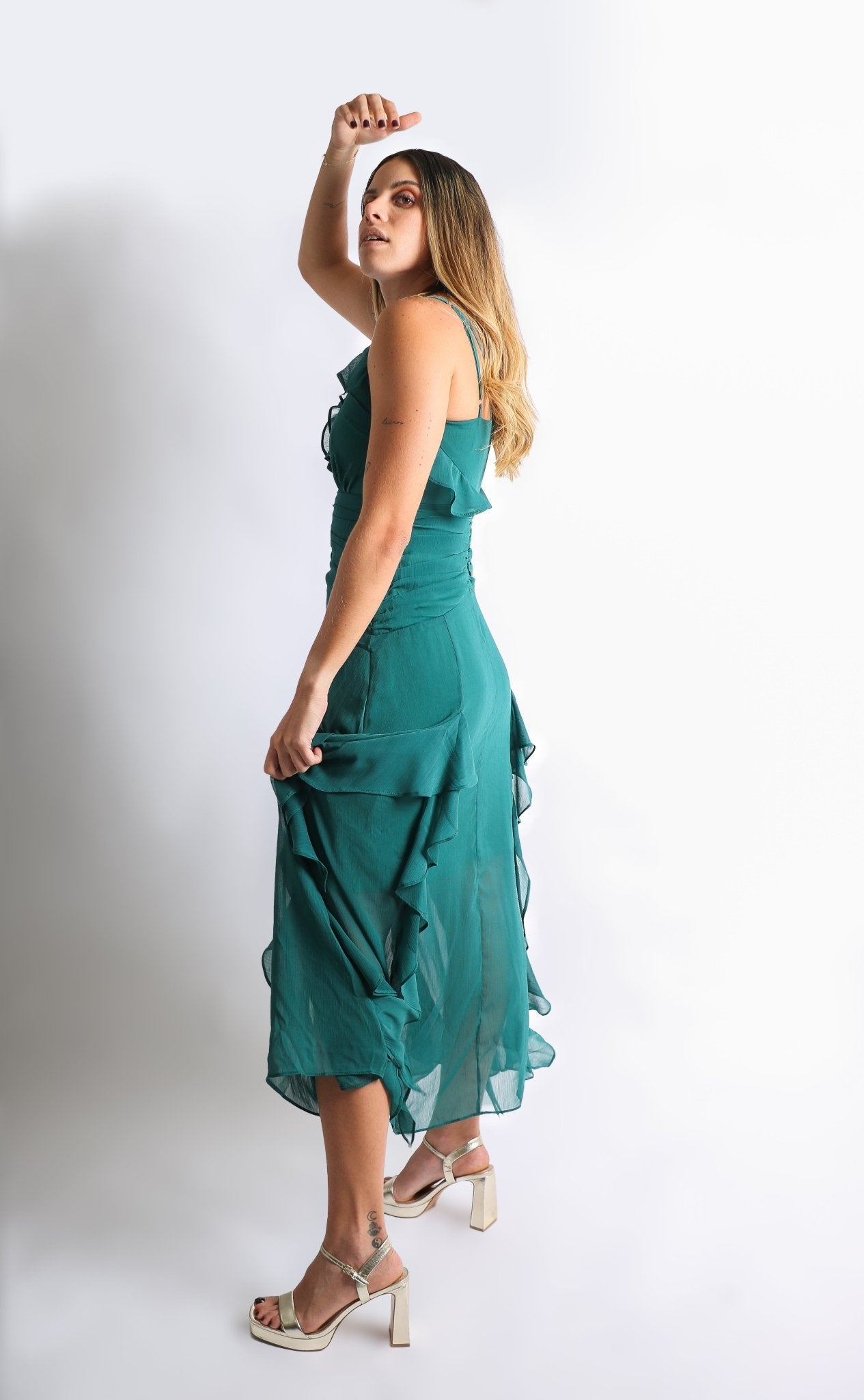 Berenice - verde venta - Lend the Trend renta de vestidos mexico