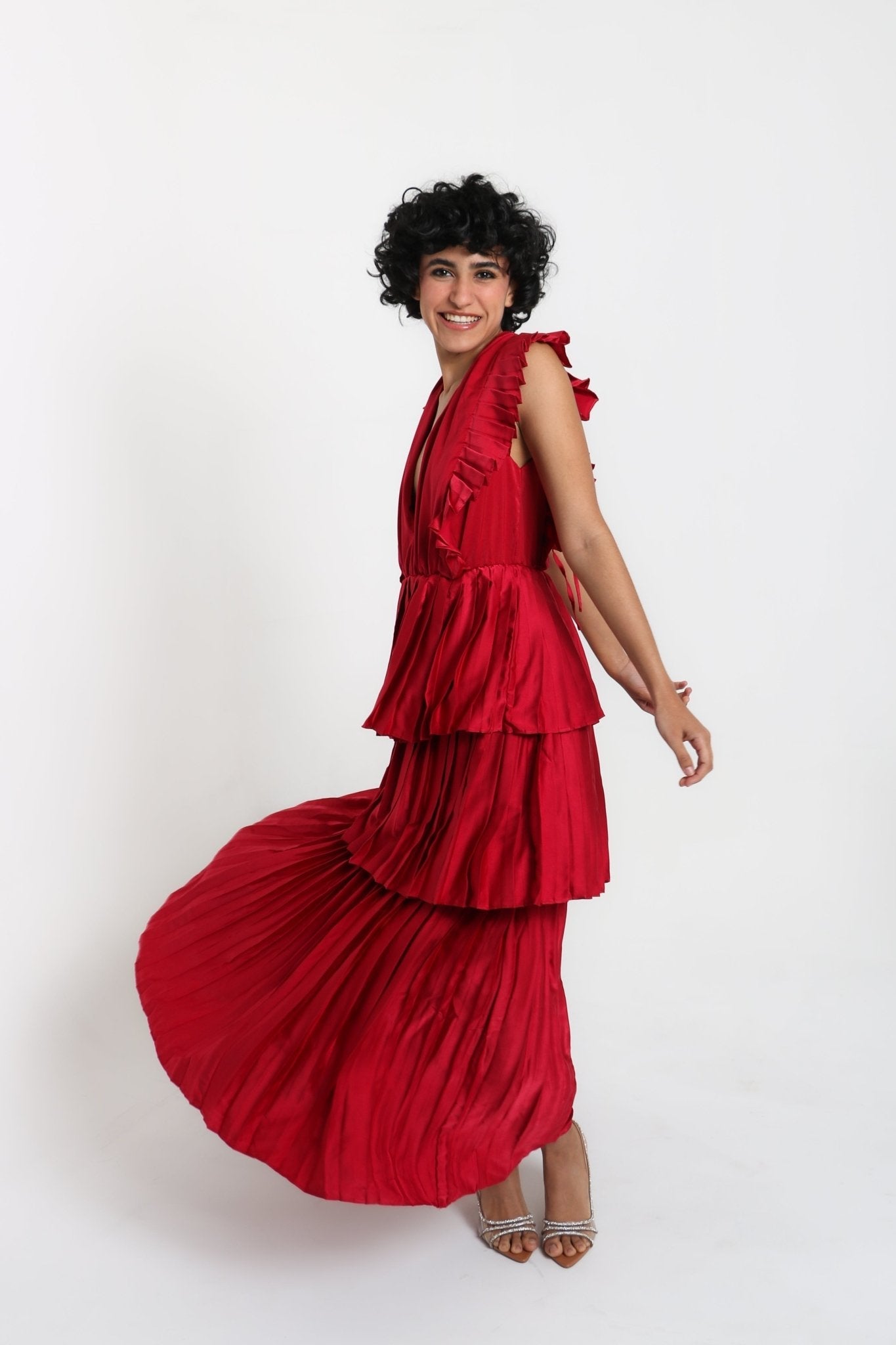 Diora - rojo venta - Lend the Trend renta de vestidos mexico