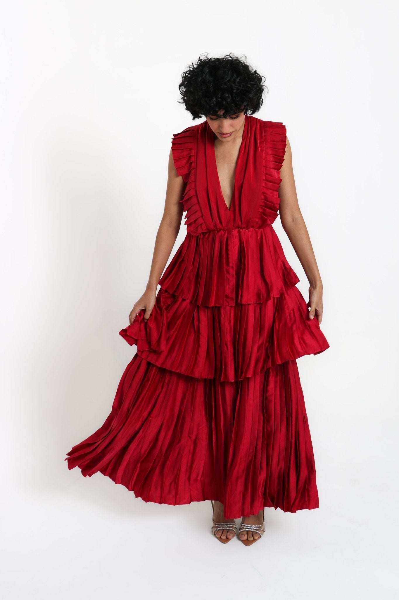 Diora - rojo venta - Lend the Trend renta de vestidos mexico