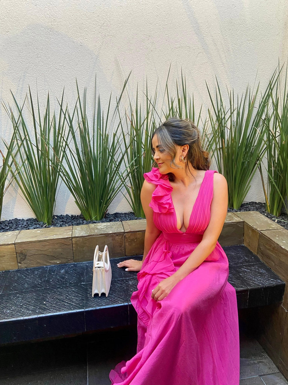 Dorota - rosa fiusha - Lend the Trend renta de vestidos mexico