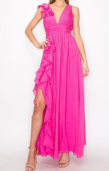 Dorota - rosa fiusha venta - Lend the Trend renta de vestidos mexico