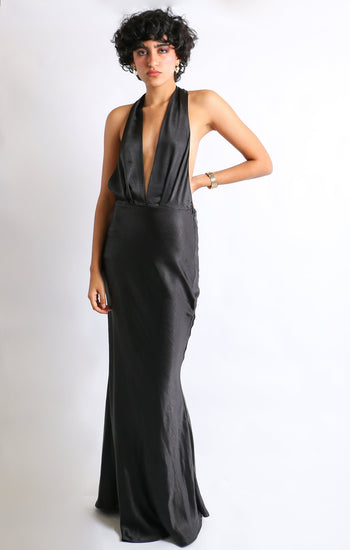 Elga - negro - Lend the Trend renta de vestidos mexico