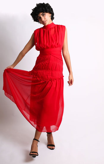 Elvira - rojo venta - Lend the Trend renta de vestidos mexico