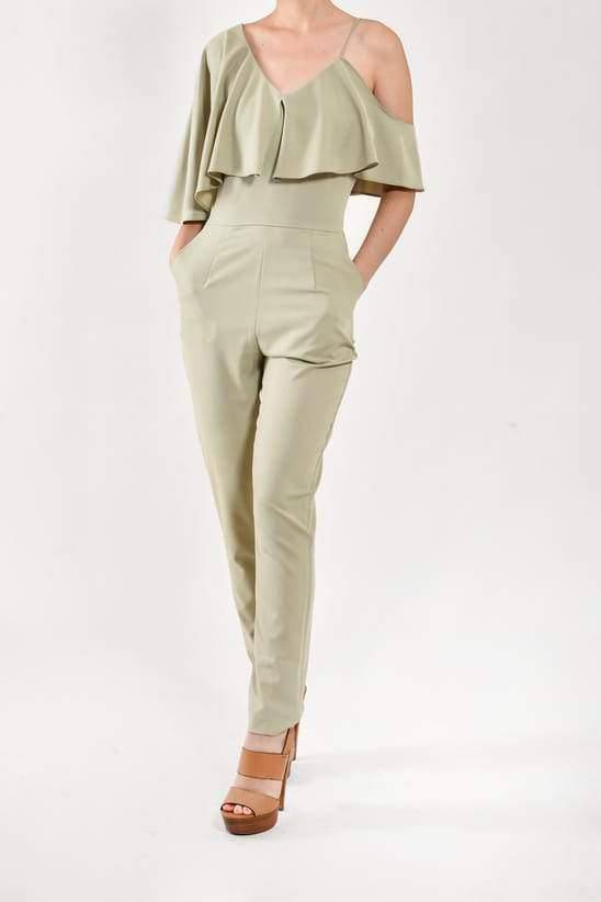 Emma - jumpsuit verde - Lend the Trend renta de vestidos mexico