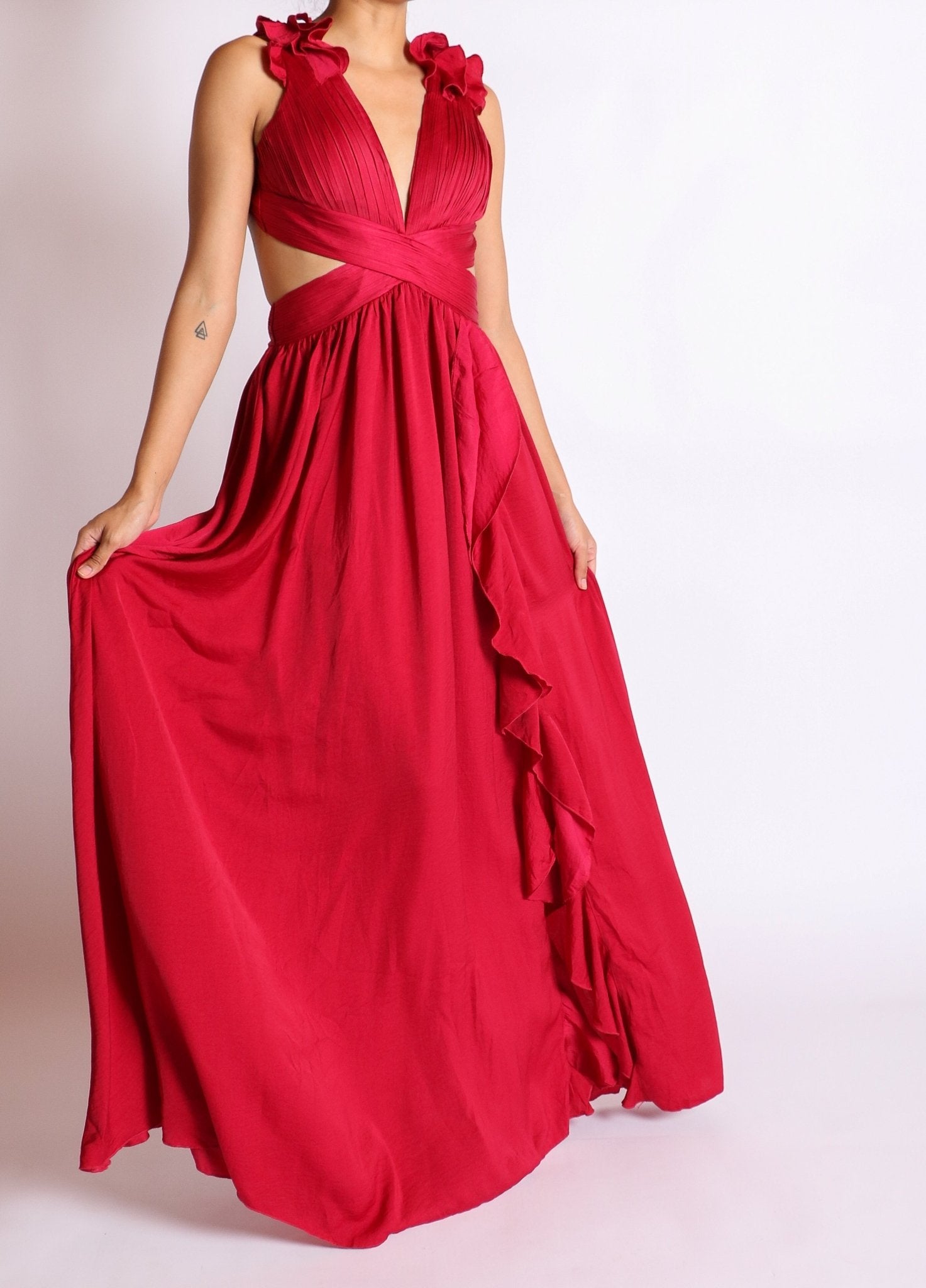 Emory - rojo venta - Lend the Trend renta de vestidos mexico
