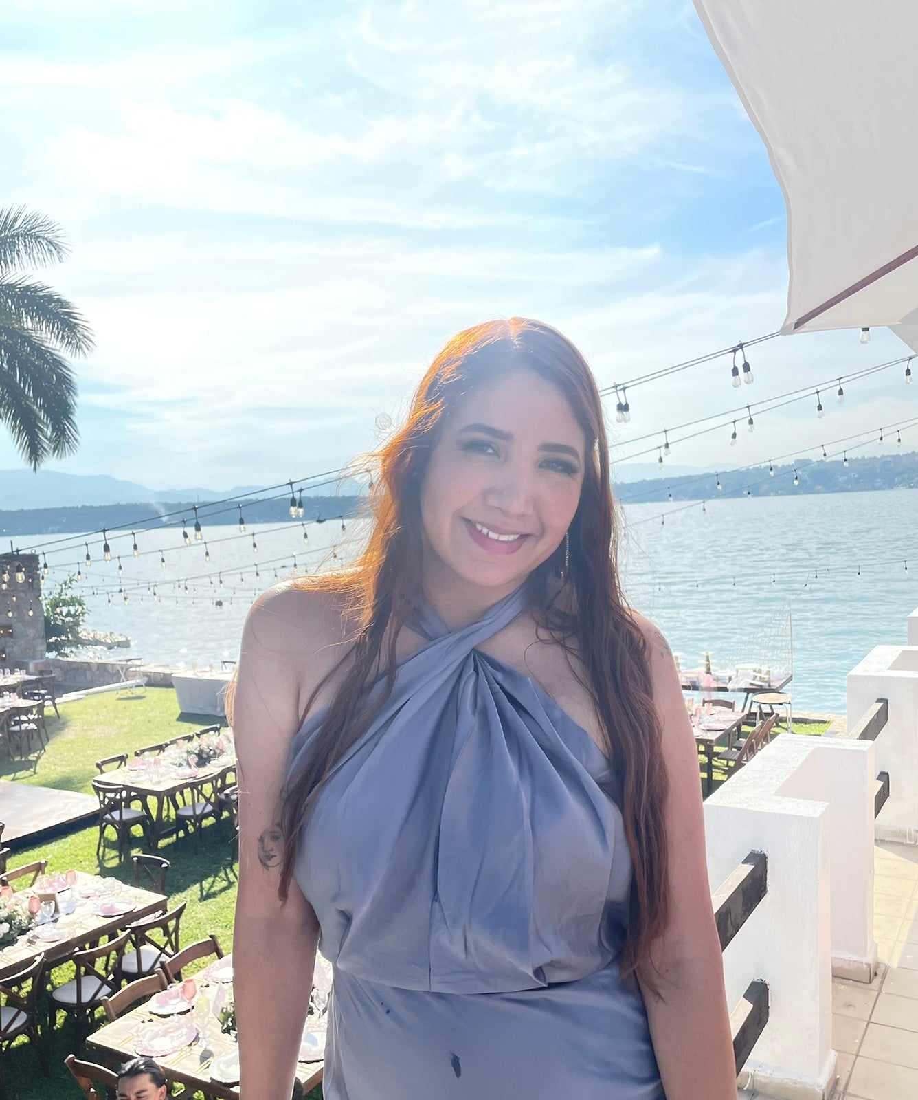 Erin - azul grisaceo venta - Lend the Trend renta de vestidos mexico