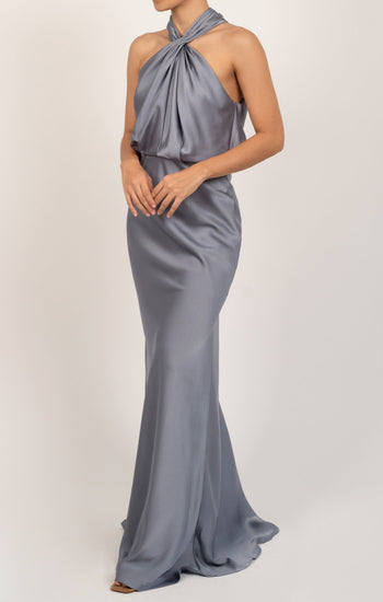 Erin - azul grisaceo venta - Lend the Trend renta de vestidos mexico