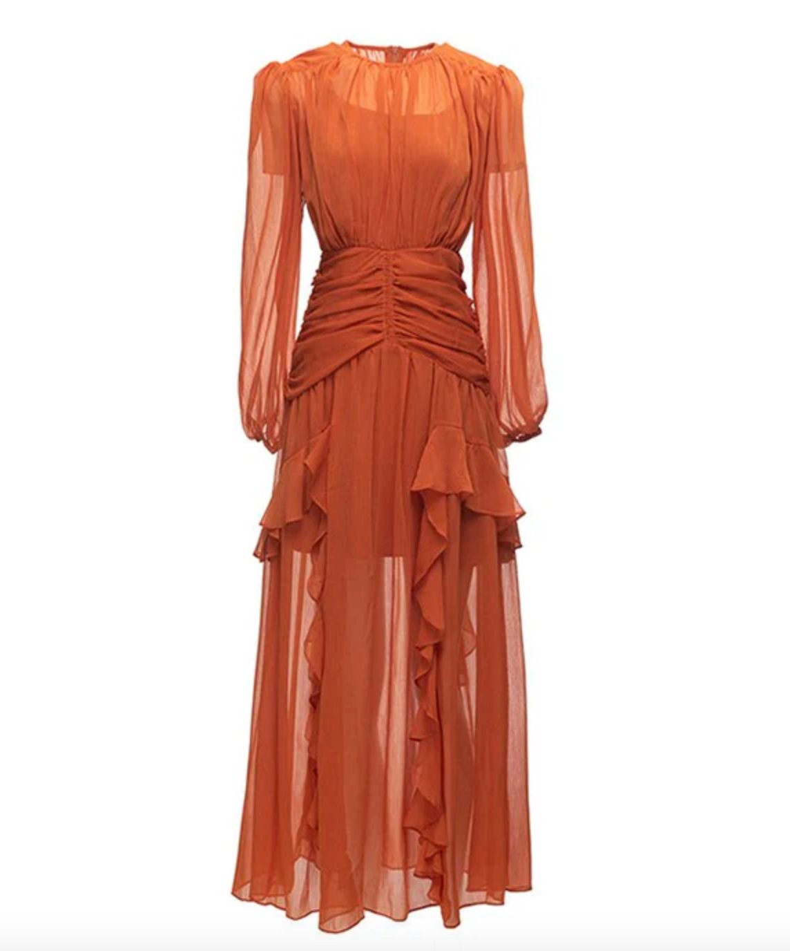 Flavia - naranja - Lend the Trend renta de vestidos mexico