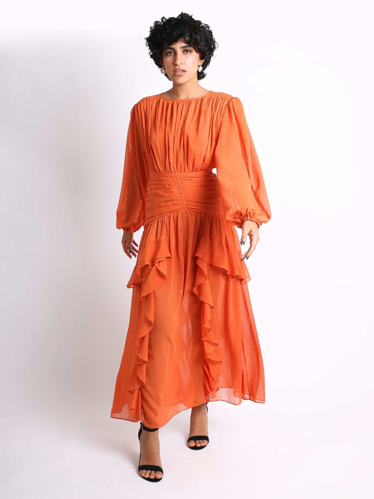 Flavia - naranja venta - Lend the Trend renta de vestidos mexico