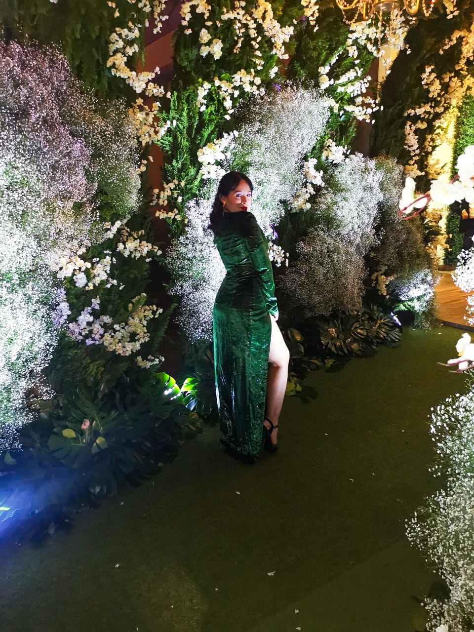 Iva - vestido largo verde - Lend the Trend renta de vestidos mexico