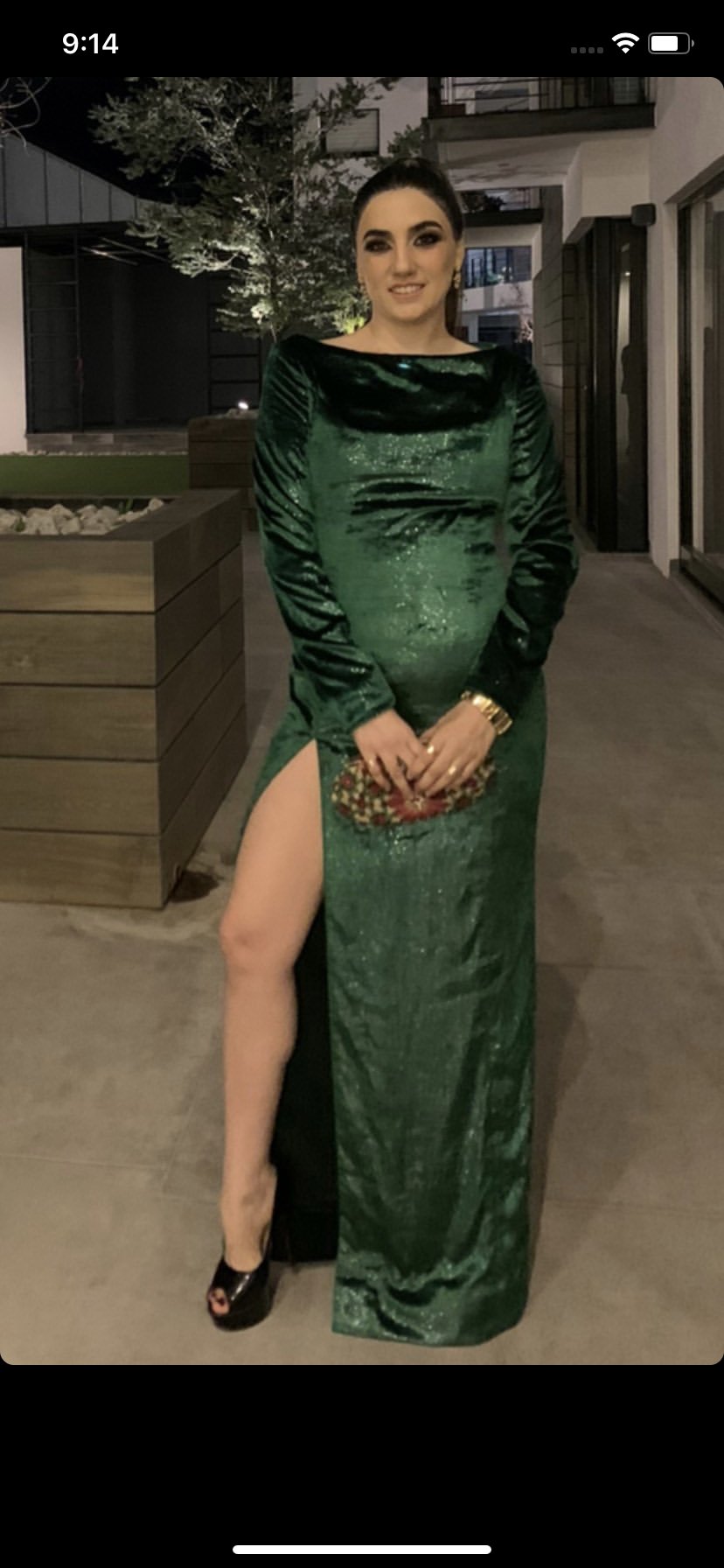 Iva - vestido largo verde - Lend the Trend renta de vestidos mexico