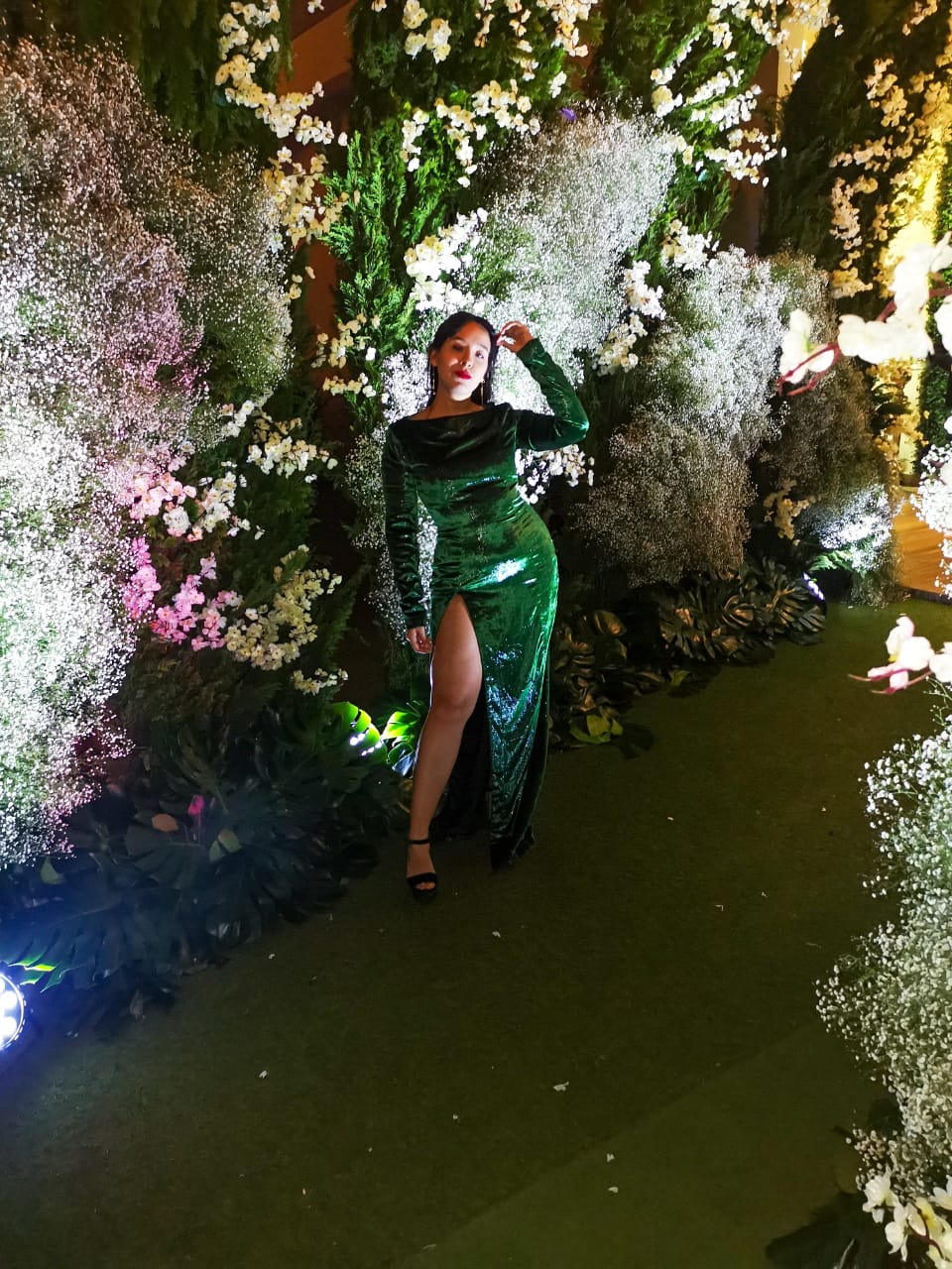 Iva - vestido largo verde - Lend the Trend renta de vestidos mexico