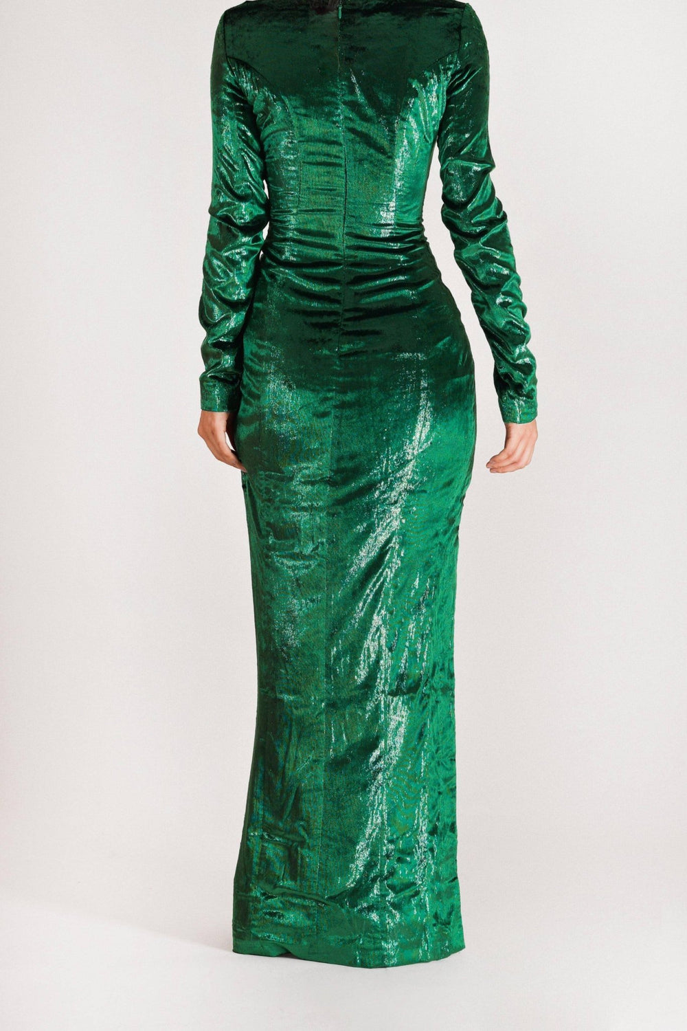 Iva - vestido largo verde - Lend the Trend renta de vestidos mexico