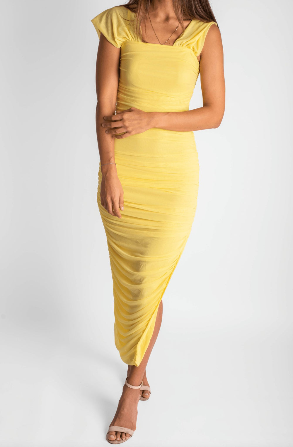 Jolene - amarillo - Lend the Trend renta de vestidos mexico