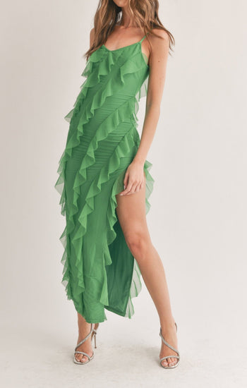 Larissa - verde - Lend the Trend renta de vestidos mexico