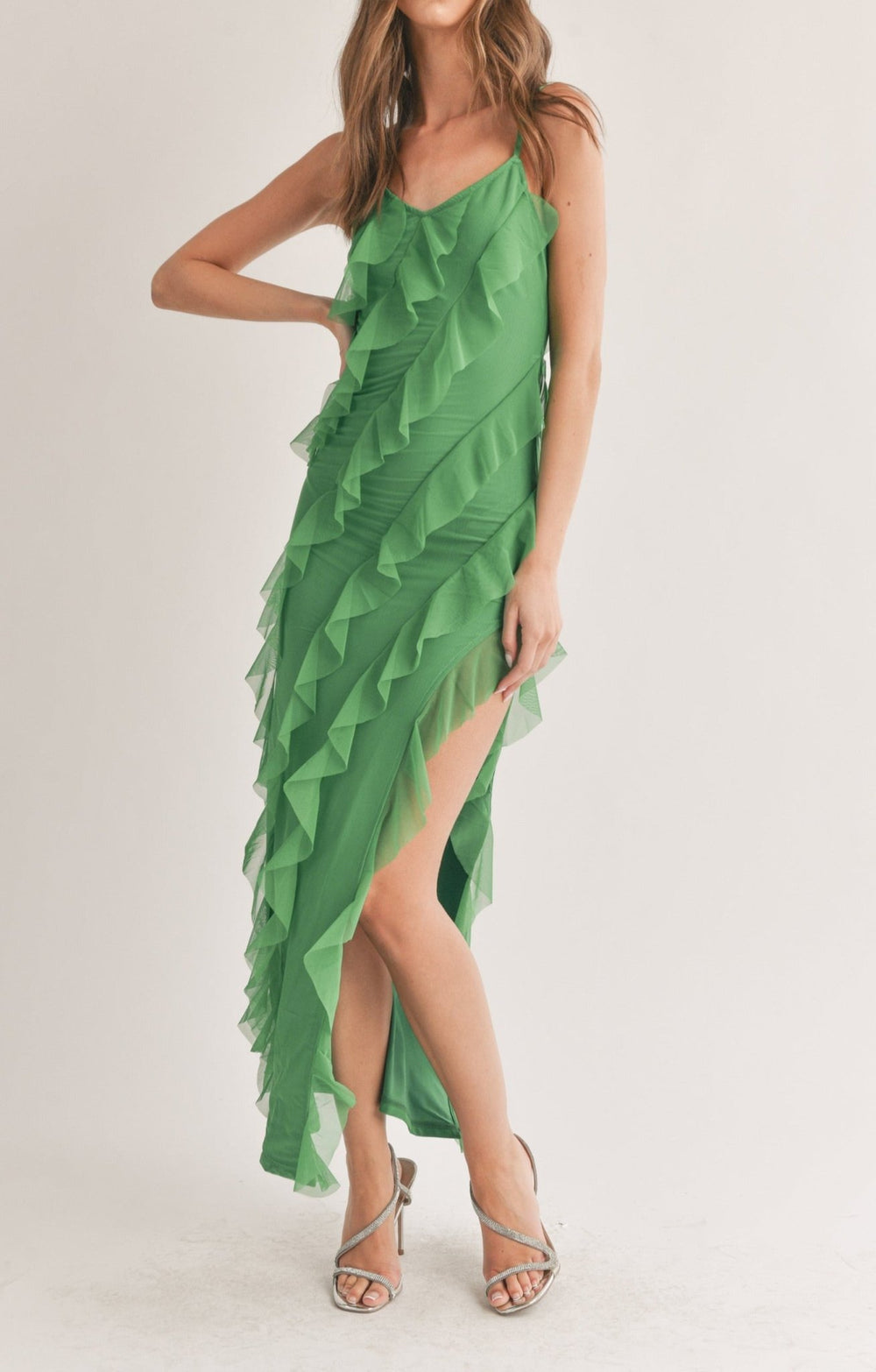Larissa - verde - Lend the Trend renta de vestidos mexico
