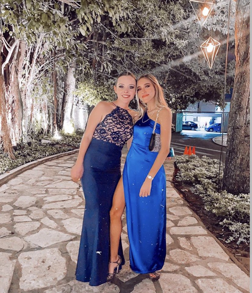 Leah - Vestido largo azul - Lend the Trend renta de vestidos mexico