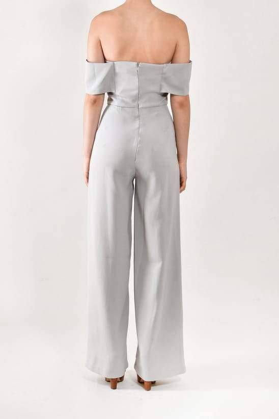 Margarita - jumpsuit gris - Lend the Trend renta de vestidos mexico