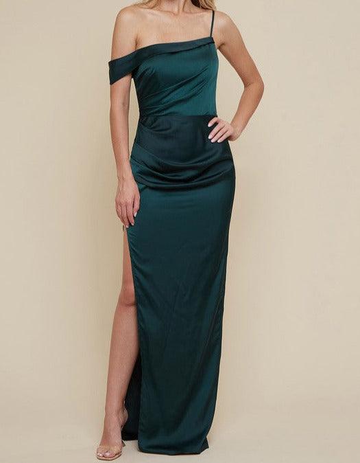 Maye - verde oscuro - Lend the Trend renta de vestidos mexico