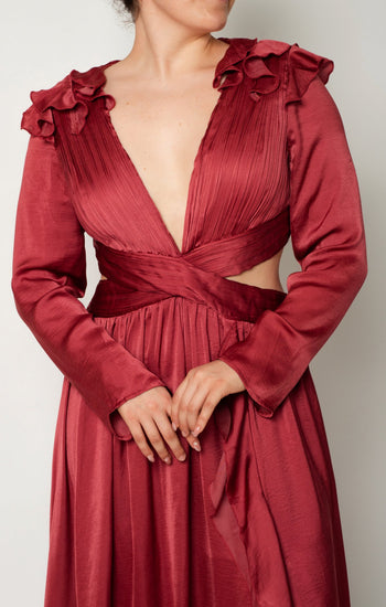 Micaela - rosa rojizo - Lend the Trend renta de vestidos mexico