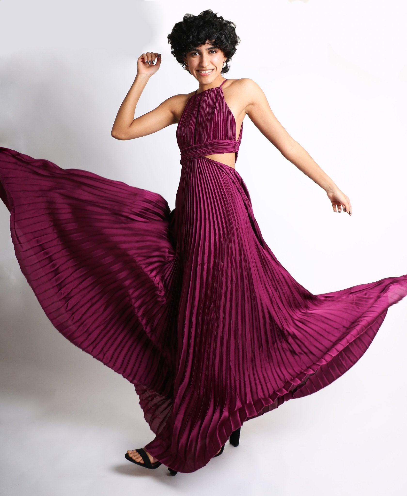 Milla - morado venta - Lend the Trend renta de vestidos mexico